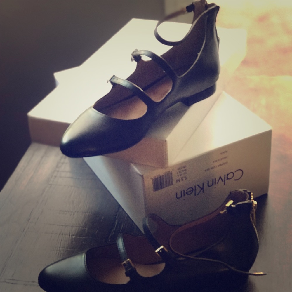 Calvin Klein Strappy Flats